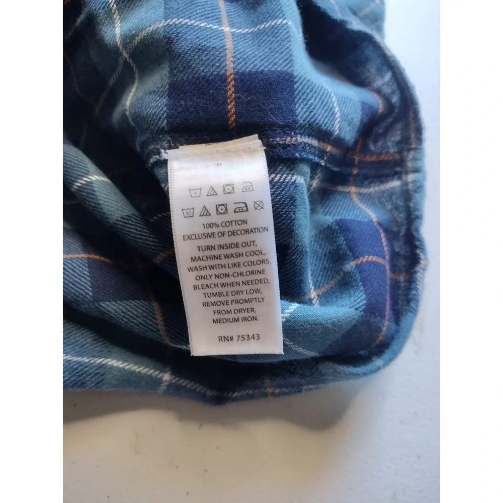 Tommy Bahama Boys XXL Flannel Plaid Shirt Button Down Long Sleeve Casual‎